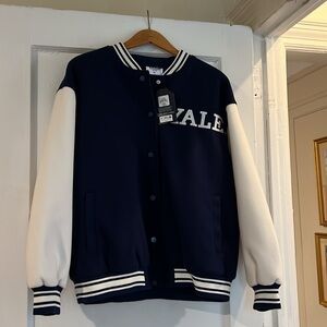 Yale Embroidered Varsity Bomber Varsity Jacket NWT Sz XS